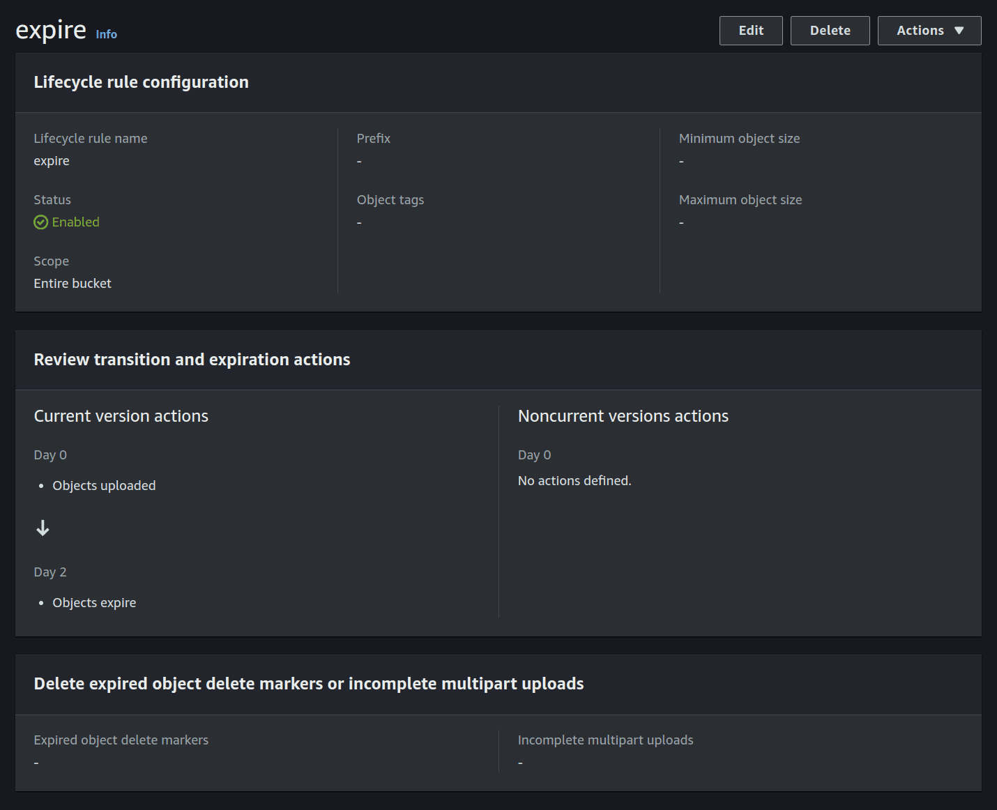 S3 Lifecycle Rule